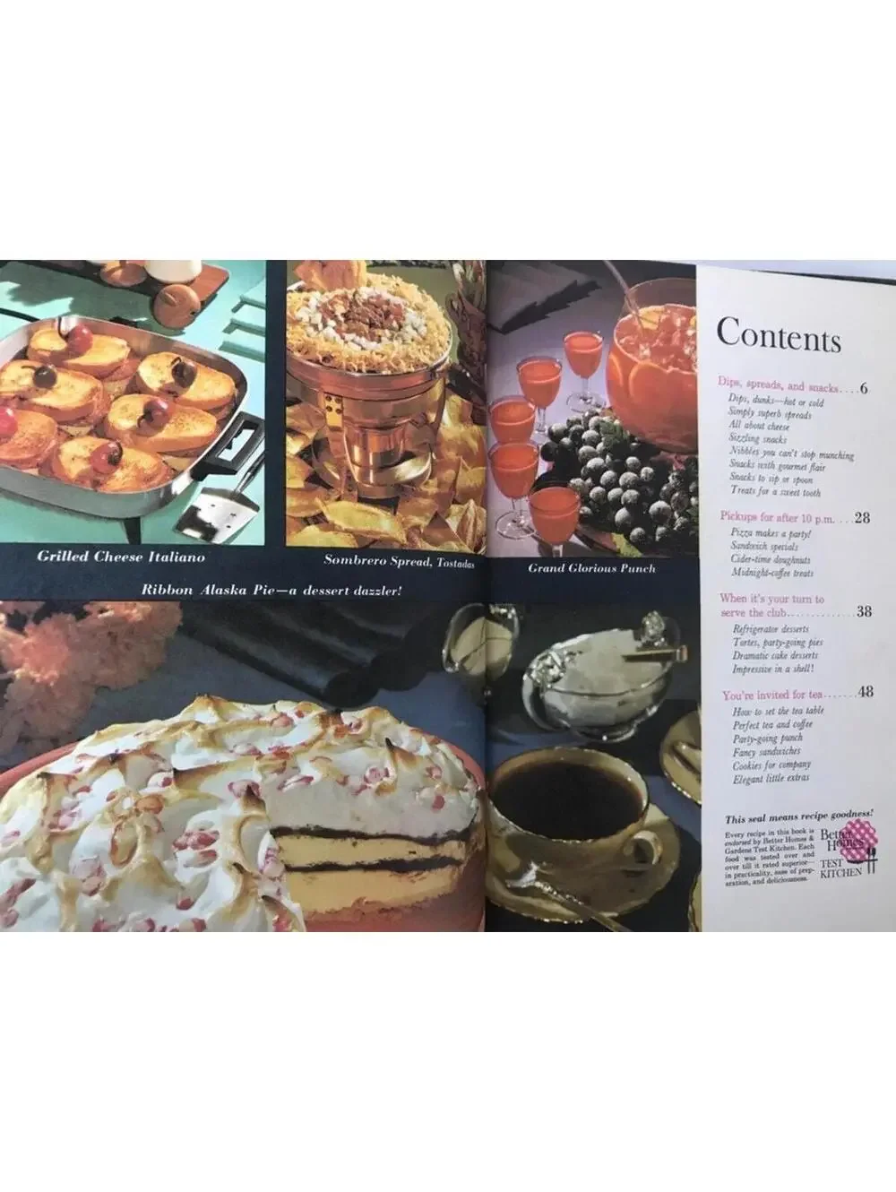 Vintage 1961 Better Homes & Gardens Cookbook: Lunches, Snacks